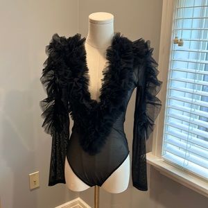 Gracia Ladies ruffled one piece bodysuit